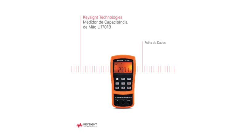 Medidor de capacitância de mão U1701B - Folha de dados